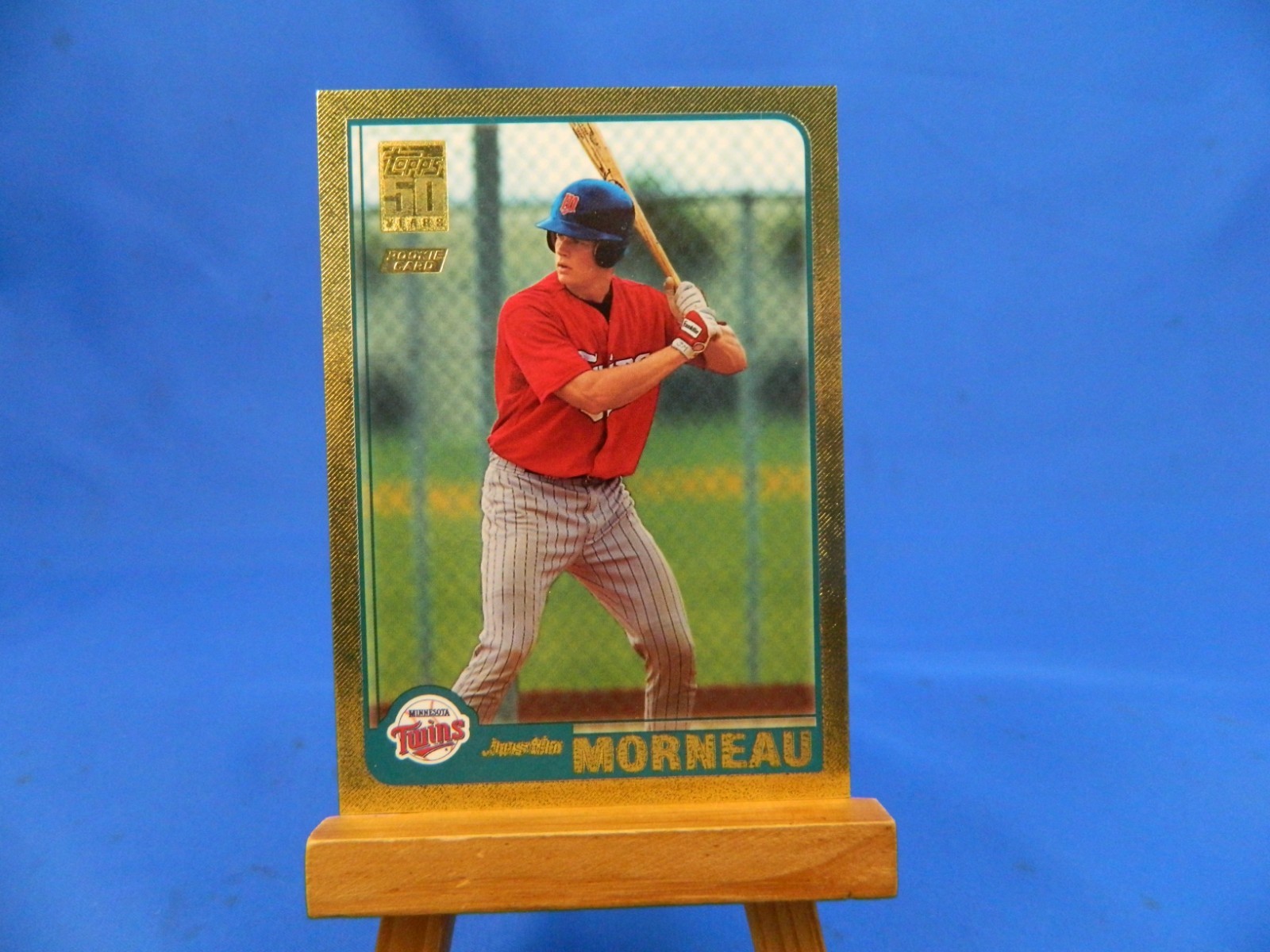 Justin Morneau Topps Traded 2001 RC Rookie T235 Gold Foil Border /2001