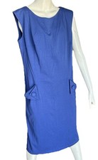 NWT Essentials by ABS Women Sleeveless Blue Dress Size Large/ Vintage