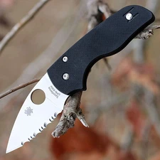 SPYDERCO LIL' NATIVE FOLDING KNIFE G10 HANDLE CPM-S30V STAINLESS SERRATED C230GS