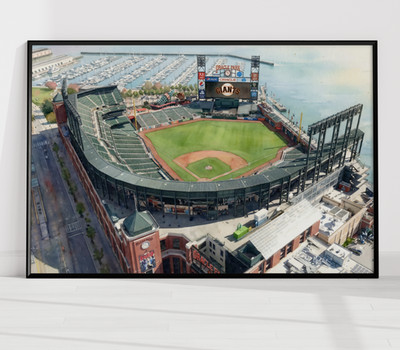 Oracle Park Wall Art: San Francisco Giants Bay Area Ballpark Basebal for MLB Fan