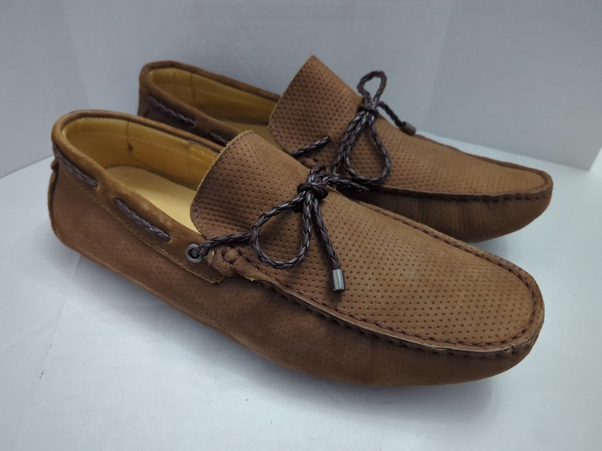 Saks Fifth Avenue Shoes Mens 10.5 Brown Leather Tassel Loafers Dress Brogue saks fifth avenue mens shoes products for sale | eBay main image 2