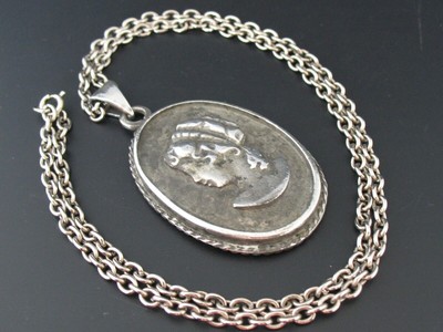 Anhänger Zinn Lysgaard Dänemark Handarbeit Vintage Design mit original Kette