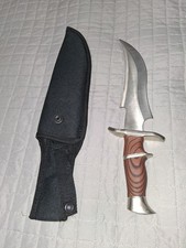 Bowie Knife W/ Wooden Handle and Nylon Sheath