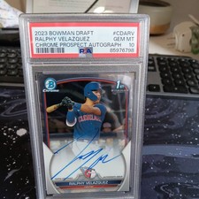 2023 1st Bowman Draft Chrome RALPHY VELAZQUEZ RC Rookie Auto PSA 10 GEM Guardian