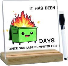 Funny Dumpster Fire Desk Accessories - Funny Office Decor Gag Gift
