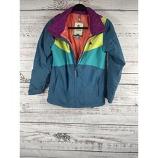 Burton Jacket Girls Medium Blue Teal DRYRIDE Hooded Insulated Snowboard Ski