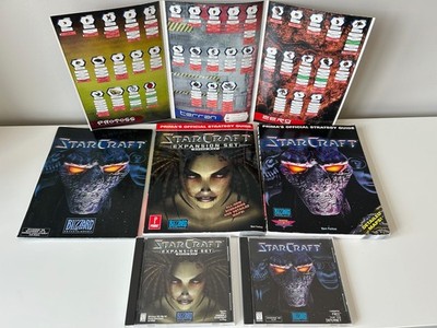 StarCraft + Brood War Expansion Set PC CD-ROM Blizzard 1998 1999 RTS Game Lot