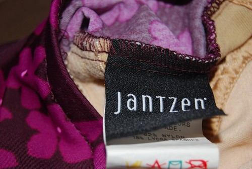VINTAGE Jantzen 1990s Purple With Floral One Piece Women’s Swim Bathing Suit 6 - Picture 7 of 8