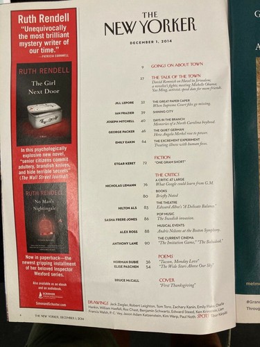 THE NEW YORKER MAGAZINE, LOT OF 6, 2012-2015, 90TH ANNIVERSARY & SCIENCE FICTION - Picture 10 of 12
