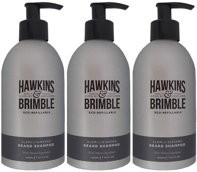 Hawkins & Brimble Bartshampoo  Flasche mit Pumpe 3x 300ml
