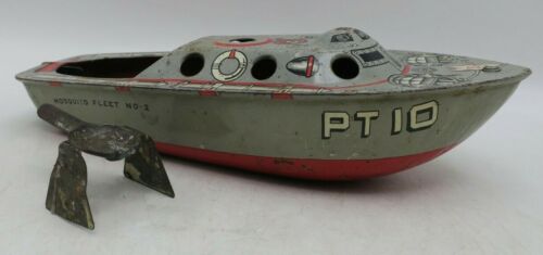 Marx Putt Putt Tin PT10 Torpedo Patrol Boat US Navy Mosquito Fleet No. 2 Steam - 第 1/10 張圖片
