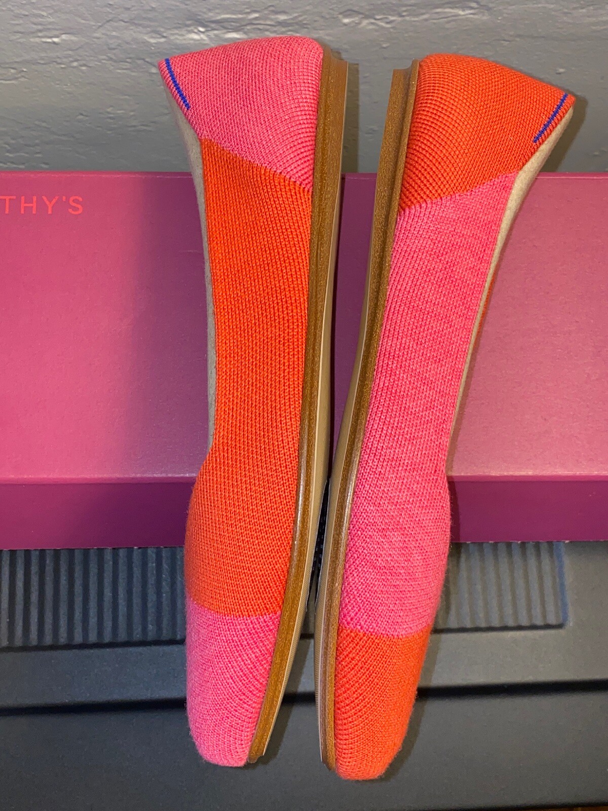 Rothy's Marta Ferri Flame Azalea Ballet Flat US Size 8.5 New With Box **Sold Out image 6