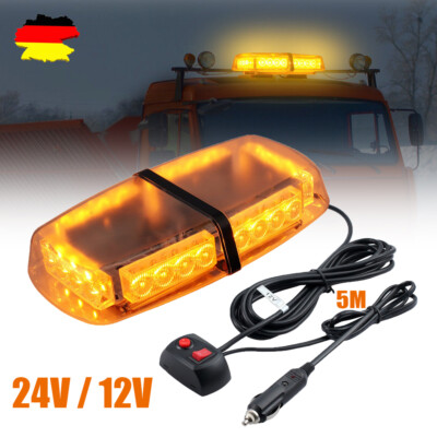 Rundumkennleuchte Balken LED Lichtbalken 12V/24V Warnleuchte 24 LED Warnbalken