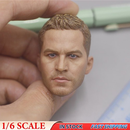 1/6 Paul Walker Man Head Sculpt Fit 12" Hot Toys Phicen Worldbox Body Figures - Afbeelding 1 van 6