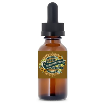 California Poppy Tincture Extract - Traditional Sleep Aid Stress Relief Liquid 1