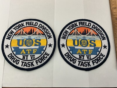 #ad New York Field Division Drug Task Force ATF collectors patch set 2 pieces $7.95