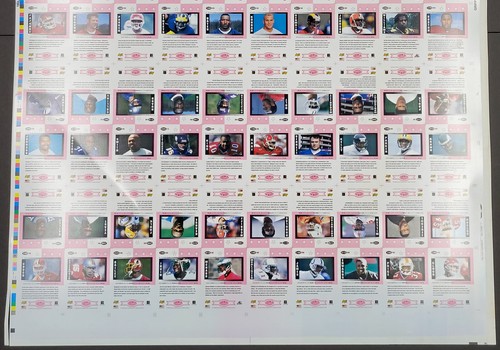1999 Leaf Certified Mirror Red Uncut Sheet EDGERRIN JAMES RC MARINO ELWAY FAVRE - Picture 16 of 24