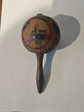 Vintage Wood Maracas  Coconut Shell Maraca  Vintage Shakers Lighthouse