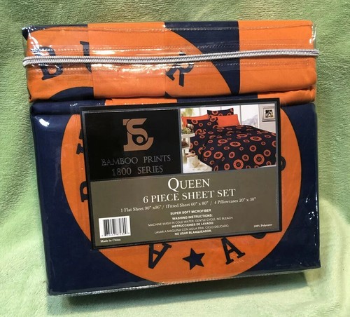 Auburn University War Eagle Set di lenzuola Queen 6 pezzi, NUOVO - Foto 7 di 7
