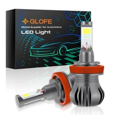 Switchback H11 LED Fog Light H16 H8 Dual Color White Ice Blue Strobe Flash GLOFE