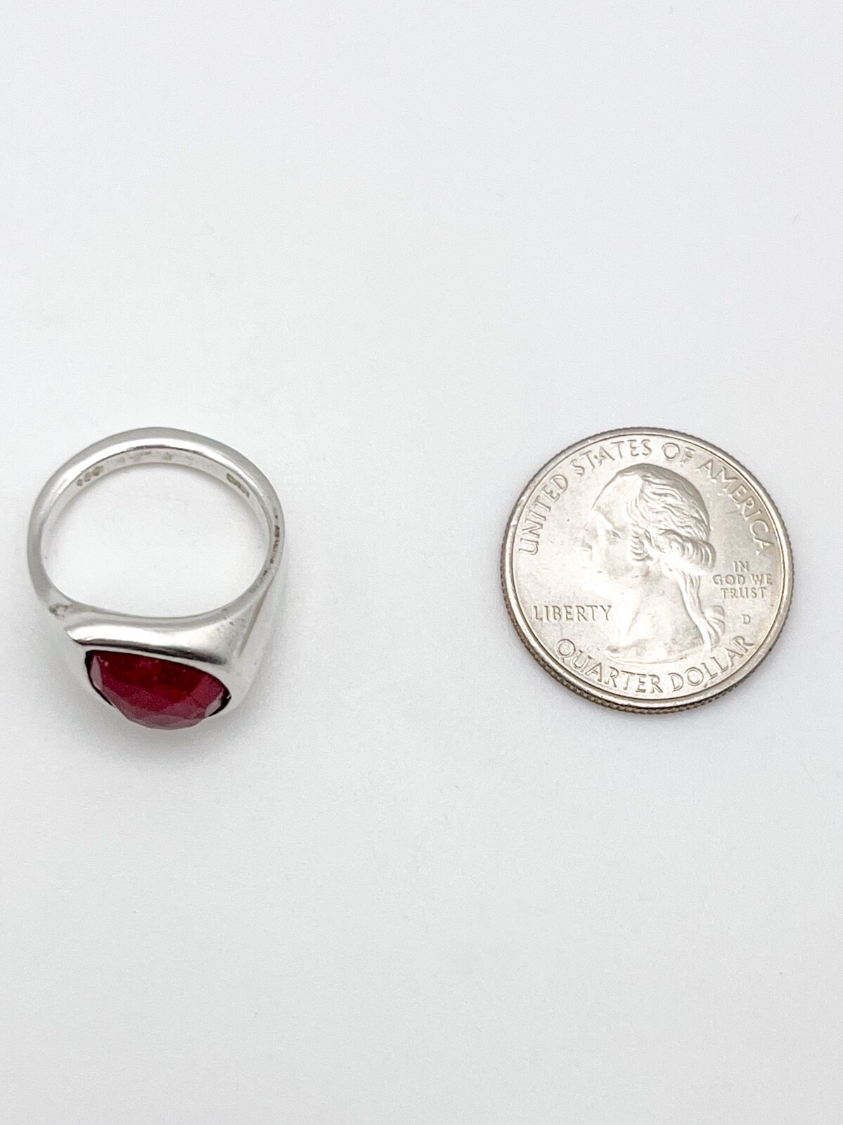 Handmade Embedded with Pear-shaped Ruby, 950 Fine… - image 8