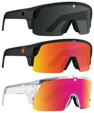 Spy Monolith 50/50 Semi-Rimless Sport Shield Sunglasses w/ Happy Lens - Taiwan