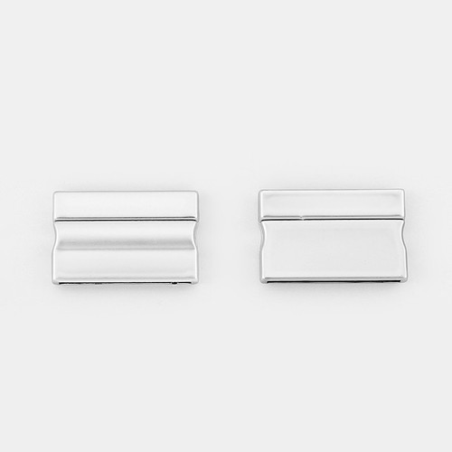 2Sets Matte Silver Strong Magnetic Clasp For Up To 30*3mm Flat Leather Bracelet - Picture 3 of 4