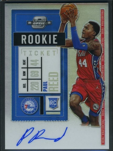 2020-21 Contenders Optic Paul Reed Rookie Ticket RC #111 Holo Silver Auto 76ers