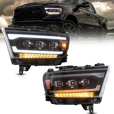 VLAND LED Projector Head LightsDRL For 2019-2024 Dodge Ram 1500 With Sequential