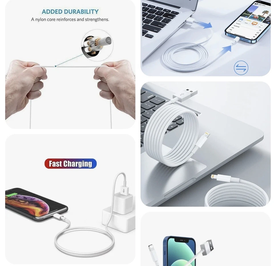 Phone Mobile Charging Cables For Iphone Charger cabel Pro Max - Image 3 of 4