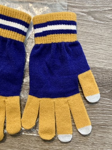 Baltimore Ravens Knit Gloves NFL Team Warm Winter Stretch Women's L Large New - Picture 8 of 11