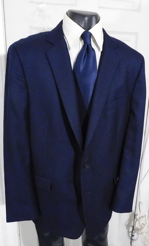 BROOKS BROTHERS REGENT FIT SIZE 48R NAVY 2 BUTTON WOOL SPORTCOAT