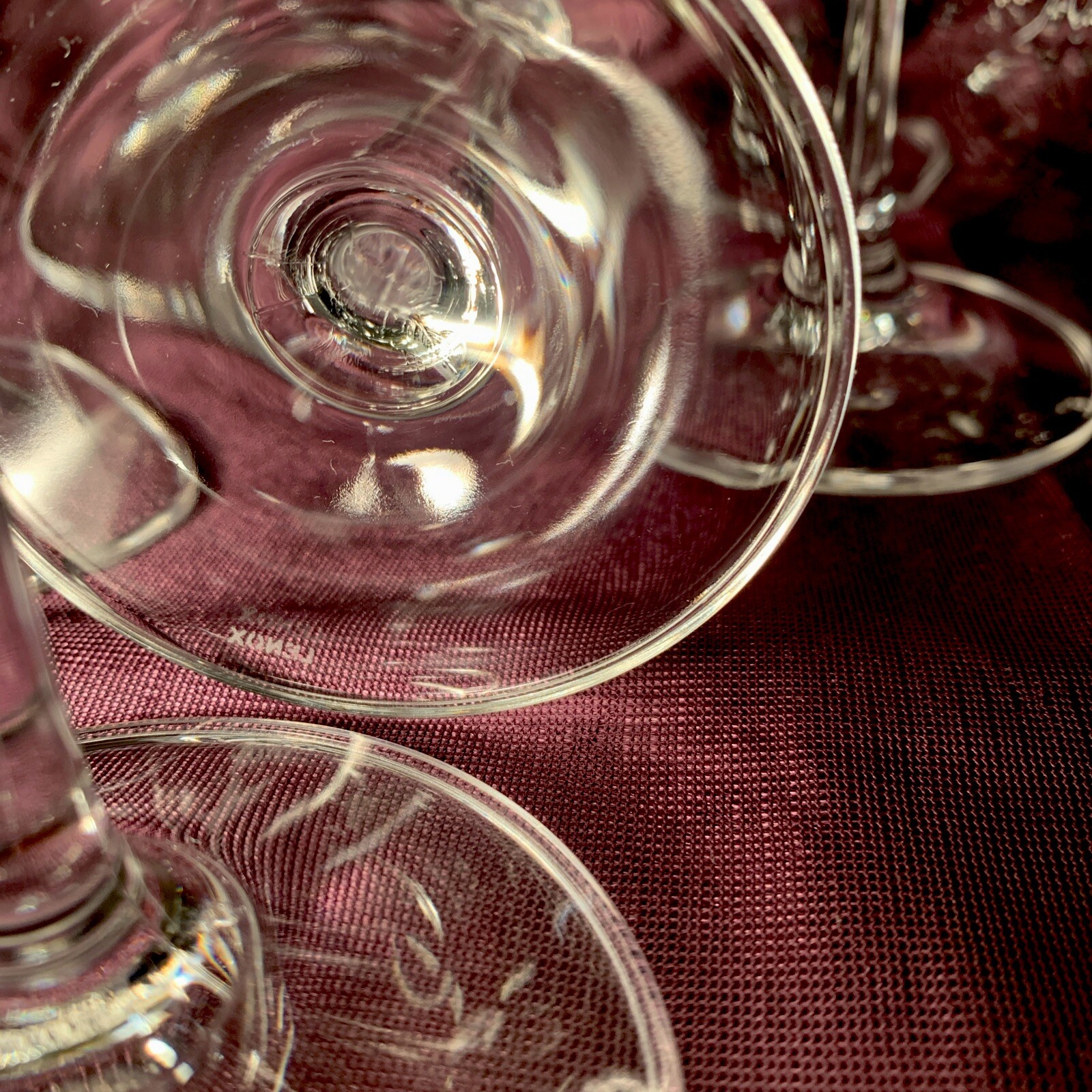 Stunning Set Of 10 Vintage Lenox Crystal Tuscany Style Classic Red Wine