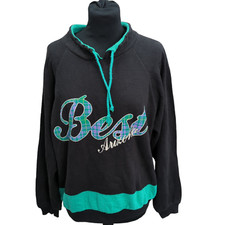 Kapol Diffus Ladies Black 1980s Sweatshirt Approx Medium