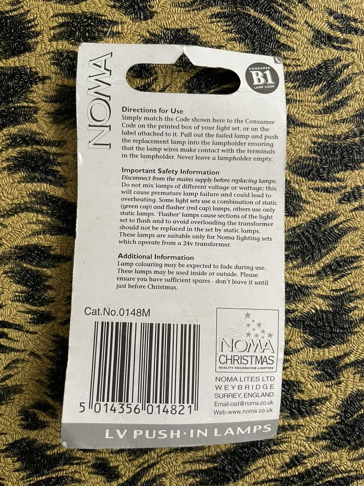 NOMA Replacement LV Pushin Lamps Christmas Tree Light Bulbs Pack Of 5