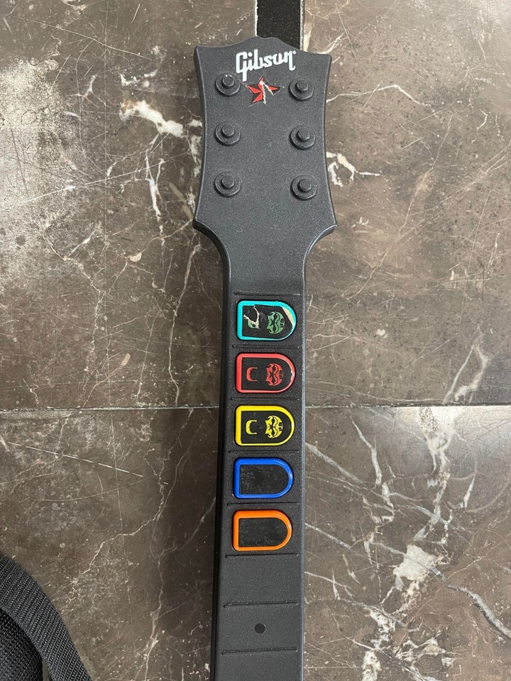 Guitar Hero Guitar Controller White for Wii UNTESTED * NO DONGLE eBay