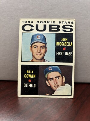 1964 Topps Set Break #192 Cubs Star Rookies John Boccabella Billy Cowan 5175T