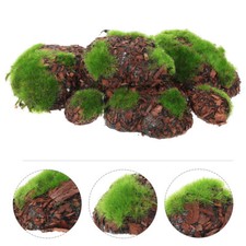 6pcs Highly Simulation Fake Moss Ornaments Plant Pot Terrarium Decorations