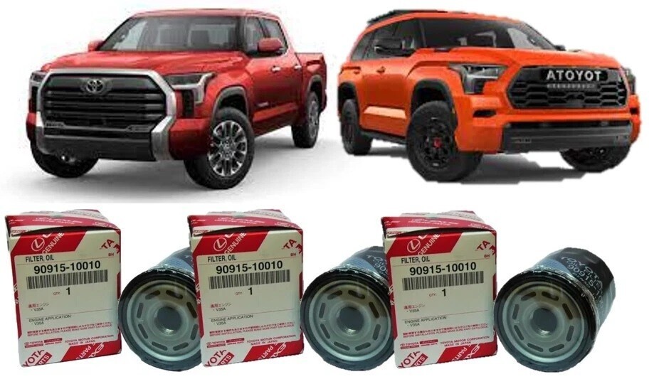 22-24 Toyota Tundra 3.5TT V35A Sequoia OEM Genuine Oil Filter Set Made in Japan