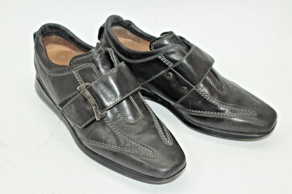Chaussures Femmes TOD'S Taille 6 Europe 36 Cuir Noir S9347 - Photo 1/4