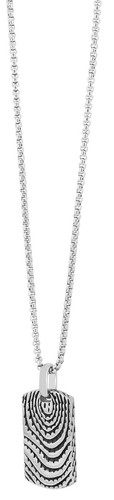 Akzent Halskette Lucian Edelstahlkette Veneziakette Dog Tag gravurfähig 60 cm - Bild 3 von 6