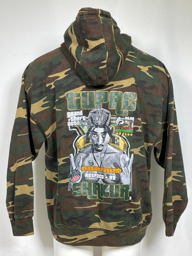 Tupac Shakur Grand Theft Auto Army Camouflage Hoodie Jogginghose Set Herren XL - Bild 2 von 16