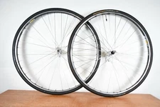 Campagnolo Record Front Wheel Set Omega Clincher Campy Skewers 36H Joytech Rear