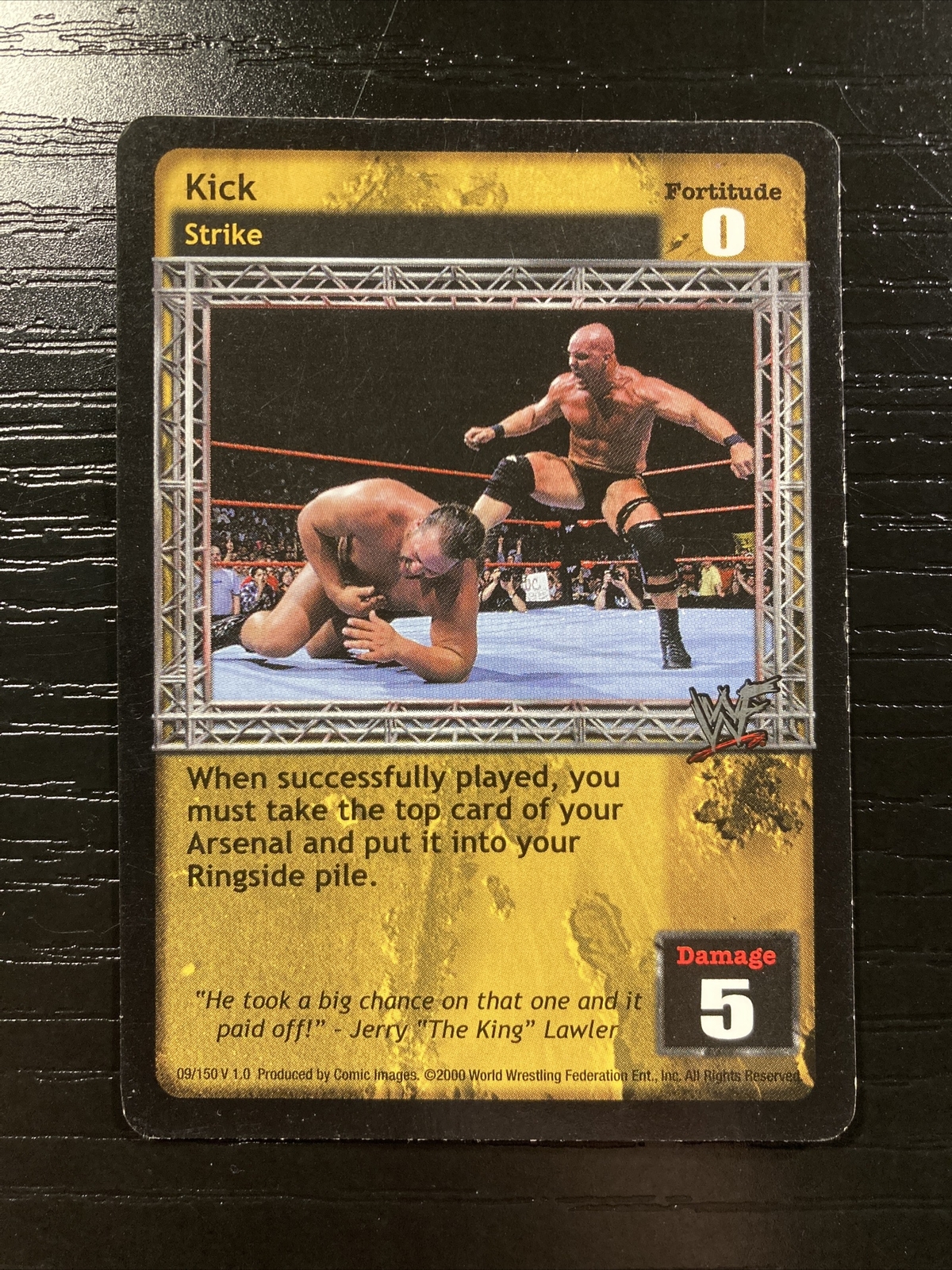 2000 Comic Images WWF Raw Deal Stone Cold Steve Austin Kick Card 09/150 - EX TCG