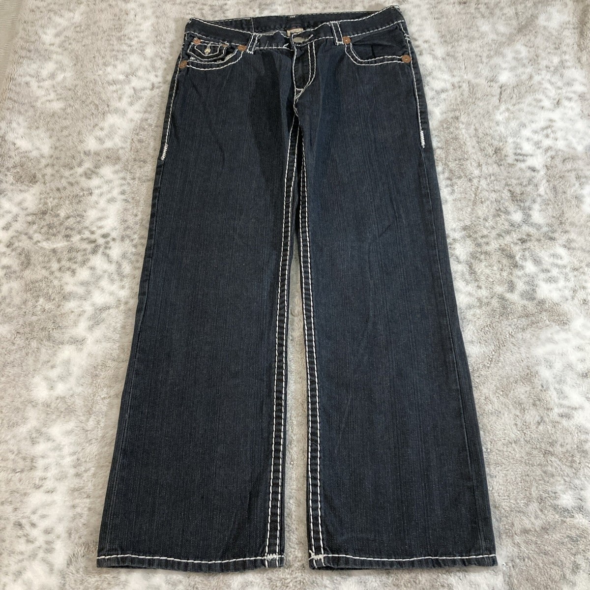 True religion billy super T jeans 37x32 Dark blue Wash White