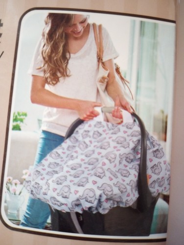 Baby Car Seat Canopy-gray with white dots - Picture 2 of 4