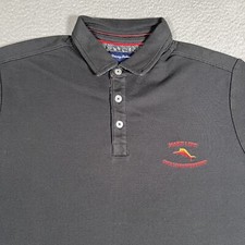 Tommy Bahama Shirt Mens Medium Black Supima Golf Polo Knit Casual Preppy Logo