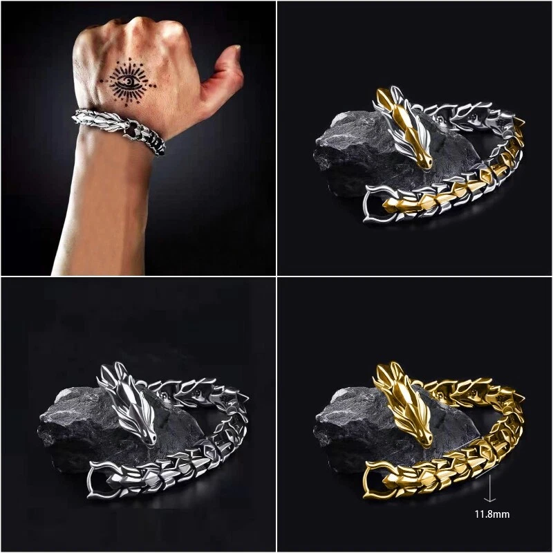Silver cheap dragon bracelet