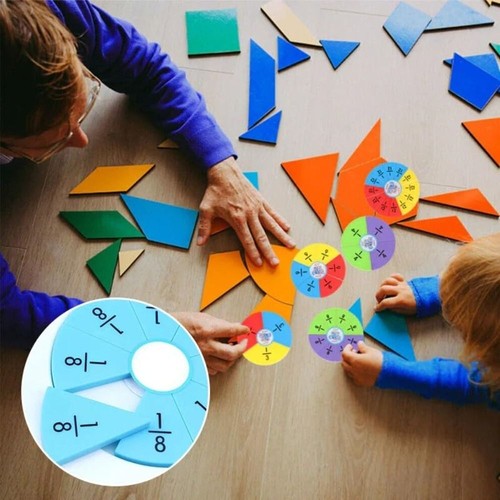 Educational Fraction Manipulatives Interactive Math Tool for Kids - Photo 8/8