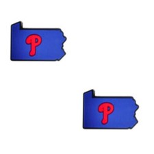 MLB Philadelphia Phillies Baseball Team For Crocs Shoe Charms Jibbitz - 2 Pieces